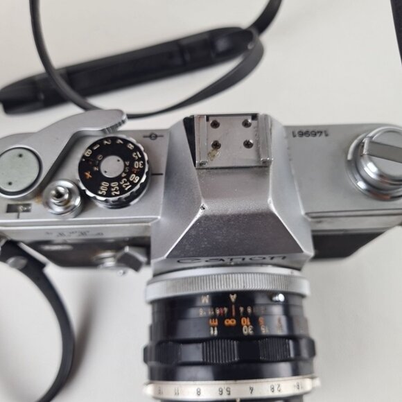 Canon TL QL 35mm SLR Film Camera with 50mm FL 1:1.8 Lens & Strap Vintage - Picture 7 of 13